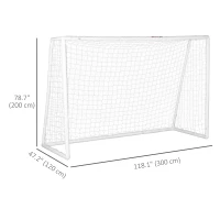 Soozier 9.8 x 6.6ft Soccer Goal, Portable Soccer Practice Net with PE Net for Backyard, Garden, Park, Beach(m-3)