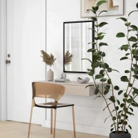 HOMCOM 20" x 28" Bathroom Mirror for Wall, Rectangular Mirror for Living Room, Bedroom, Entryway, Black(m-10)