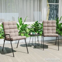 Outsunny 2-Piece Back Seat Cushion Replacement, Outdoor Patio Chair Cushions Set with Ties, Button Tufted, Beige(m-9)