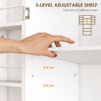 HOMCOM 72" Kitchen Pantry Cabinet, Farmhouse Storage Cabinet with 4 Doors, Drawer, 8 Door Shelves and Adjustable Shelf, White(m-5)