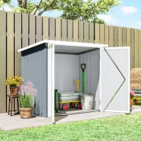 Outsunny 5' x 3' Metal Garden Storage Shed, Tool House with Double Doors for Backyard, Patio, Lawn(m-9)