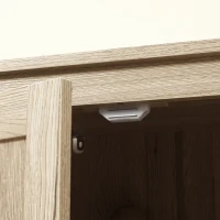 HOMCOM 72" Freestanding Storage Cabinet, Kitchen Pantry Cabinet with Doors and Shelves for Dining Room, Natural(m-10)