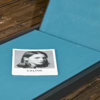 Outsunny Outdoor Lounge Chair, 5-Position Tanning Chair with Wheels, Headrest, Aluminum Frame for Poolside, Beach, Blue(m-9)