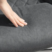 HOMCOM Executive Office Chair, Desk Chair with Flip-up Armrest, Diamond Fabric Computer Chair for Home Office, Dark Grey(m-10)