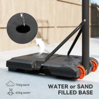 Soozier Portable Basketball Hoop, 6ft-7ft Height Adjustable with Wheels(m-5)