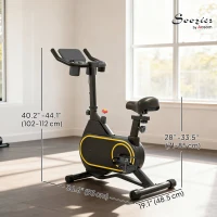 Soozier Exercise Bike, Magnetic Resistance Exercise Bike with LCD Display, Low Noise Stationary Indoor Cycling Bike for Home(m-3)