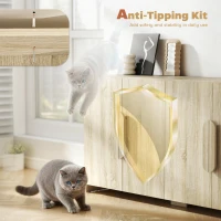 HOMCOM Sideboard Buffet Cabinet, 62" Modern Kitchen Storage Cabinet with Soft-Close Doors and Adjustable Shelves, Natural Wood(m-9)