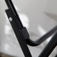 Outsunny Folding Outdoor Coffee Table, 23.6" Round Patio Table with Wood-Effect HDPE Top for Balcony, Garden, Backyard, Dark Grey(m-9)