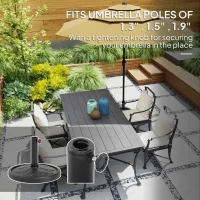 Outsunny Round Patio Umbrella Base, 26 lbs Resin Outdoor Umbrella Stand Base, Patio Umbrella Stand for 1.3"/1.5"/1.9" Umbrella Poles for Outdoor, Lawn, Poolside, Black(m-4)