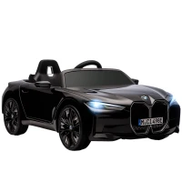Aosom 12V Electric Car for Kids with 2.4G Remote Control, Suspension, Black(m-11)
