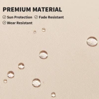 Outsunny 10x5ft Manual Retractable Awning, Patio Sun Shade Canopy Shelter with 5.6-9.2ft Support Pole, Water Resistant UV Protector, for Window, Door, Porch, Deck, Beige(m-4)