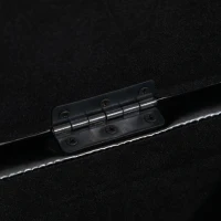 HOMCOM Storage Ottoman Bench, PU Leather Upholstered Bench with Tufted Design, Black(m-10)