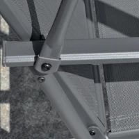 Outsunny 2-Seat Outdoor Porch Swing Patio Swing with Adjustable Canopy, Removable Seat and and Steel Frame for Garden, Poolside(m-10)