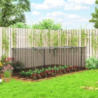 Outsunny Galvanized Steel Crop Cage, Plant Protection Tent with Zippered Door, 12' x 4', Black(m-9)