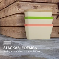 Outsunny 3 Pack Self Watering Flower Pots, 10.5 Inch Planter Box with Water Level Indicator for Vegetables, Succulents Plants(m-6)