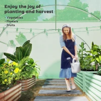 Outsunny Walk-In Tunnel Greenhouse, Plant Hot House with 4 Windows and Zipper Door, 10' x 10' x 7' , Green(m-7)