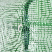 Outsunny Walk-In Tunnel Greenhouse, Plant Hot House with 4 Windows and Zipper Door, 10' x 10' x 7' , Green(m-10)