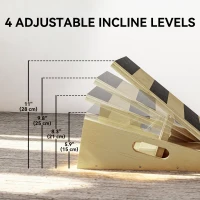 Soozier Slant Board, Portable Calf Stretcher with 4-Level Incline, Extra Side-Handle Design and Non-Slip Surface(m-4)