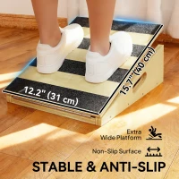 Soozier Slant Board, Portable Calf Stretcher with 4-Level Incline, Extra Side-Handle Design and Non-Slip Surface(m-5)
