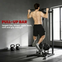 Soozier Cable Station Dual Pulley System with Pull up Bar and 14 Adjustable Positions(m-5)