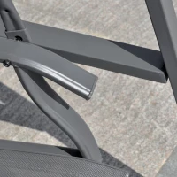 Outsunny 2-Seat Outdoor Porch Swing Patio Swing with Adjustable Canopy, Removable Seat and and Steel Frame for Garden, Poolside(m-7)