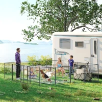 PawHut Heavy Duty Pet Playpen, 16 Panels Steel Dog Fence Puppy Exercise Pen with 2 Doors Locking Latch, 31.5" Height(m-10)