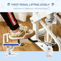 PawHut Pet Grooming Table, Height Adjustable Dog Grooming Table with Arm, Noose and Non-Slip Grooming Table, Blue(m-4)