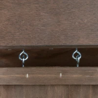 PawHut Wooden Indoor Rabbit Hutch Elevated Bunny Cage Habitat with Enclosed Run with Wheels, Ideal for Rabbits and Guinea Pigs, Brown(m-10)