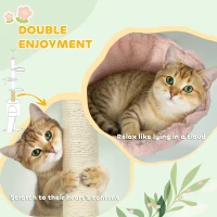 PawHut 87"-94.5" Floor to Ceiling Cat Tree with Sisal Scratching Post, Condo, Hammock, Ramp, Perches, Green(m-9)