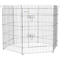 PawHut 36inch 8-Panel Dog Playpen Octagon Pet Exercise Playpen Crate Foldable Dog Cage Pen Puppy Kennel, Black(m-11)