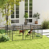 PawHut Dog Pen with Gate, 12 Panels Puppy Playpen, Dog Fence, 31.5"H(m-8)
