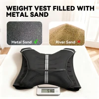 Soozier 11 lbs Weighted Vest, Weight Vest with adjustable Straps, Convenient Pocket and Reflective Strips, Fit for Men Women(m-5)