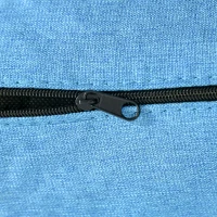 HOMCOM Stylish Midback Double Sofa with Sponge Padding, 2 Seater Sofa Couch, with Rubber Wood Leg, Light Blue(m-7)