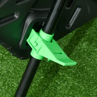 Outsunny Rotating Composter, Dual Chamber Compost Bin with 24 Vents and Steel Legs, 34.5 Gallon, Green(m-10)