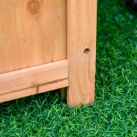 Outsunny Wood Planter with Trellis for Vine Climbing, Raised Garden Bed to Grow Vegetables for Backyard, 28" x 11" x 46", Brown(m-12)