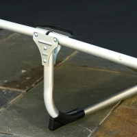 Outsunny Folding Lounge Chair, Patio Lounger with Headrest, 5-Level Adjustable Backrest, and Aluminum Frame, Black(m-7)