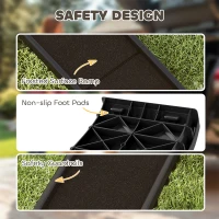 PawHut Folding Dog Ramp for Car, 61 Inches Portable Pet Ramp with Non Slip Frosted Surface, Raised Side Rails(m-6)