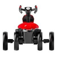 12V Electric Pedal Go-Kart for Kids with Adjustable High-Back Seat, Ride-On Truck with Music/Flashing Lights, 38'' L x 22.5'' W x 19.5'' H, Red(m-14)
