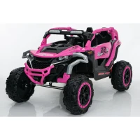 12V 2-Seater Kids Electric UTV Ride-On with Remote Control, Electric Go-Kart with Music & Flashlights, 45.5" L x 28.5" W x 24.5" H, Magenta(m-1)