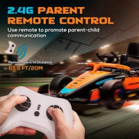 Qaba 12V Electric Car for Kids with Suspension, Music, MP3, Remote Control for 3-5 Years, Orange(m-5)