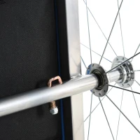 Aosom 2-Seat Child Bike Trailer for Kids with a Strong Steel Frame, 5-Point Safety Harnesses, & Comfortable Seat, Blue(m-11)