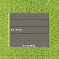 Outsunny 8.2' x 8.4' Retractable Pergola Canopy Replacement for 10' x 10' Frame, Cover Replacement (Cover Top Only), Light Grey(m-3)