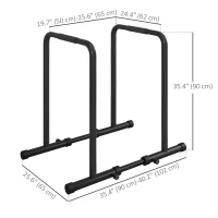 Soozier Adjustable Dip Station, Push Up Bars with 6 Width and 2 Height Levels for Home Gym Fitness Workout(m-3)