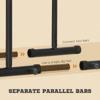 Soozier Adjustable Dip Station, Push Up Bars with 6 Width and 2 Height Levels for Home Gym Fitness Workout(m-4)