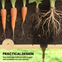 Outsunny Elevated Planter Box with Legs and Storage Shelf, Raised Garden Bed, Elevated Wooden Planter Box, Natural(m-6)