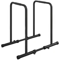Soozier Adjustable Dip Station, Push Up Bars with 6 Width and 2 Height Levels for Home Gym Fitness Workout(m-2)