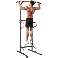 Soozier Power Tower, Pull Up Bar, Dip Station for Home Office Gym Multi-Function Workout Equipment(m-2)