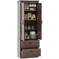 HOMCOM 67" Tall Kitchen Pantry Storage Cabinet, Kitchen Pantry Cabinet with Doors, Drawers and Adjustable Shelves(m-11)