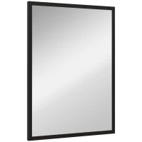 HOMCOM 20" x 28" Bathroom Mirror for Wall, Rectangular Mirror for Living Room, Bedroom, Entryway, Black(m-2)