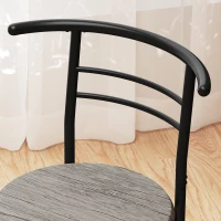 HOMCOM Dining Table Set of 3, 31.5" Kitchen Table and Chairs Set for 2 with Shelf, for Small Space, Dining Room, Living Room(m-10)